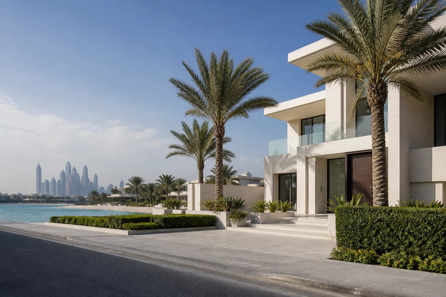 Illustrative villa setting for moving in Palm Jumeirah